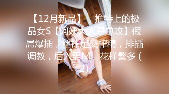 【12月新品】，推特上的极品女S【阿姨大人是总攻】假屌爆插，丝袜足交榨精，排插调教，后入男M，花样繁多 (2)